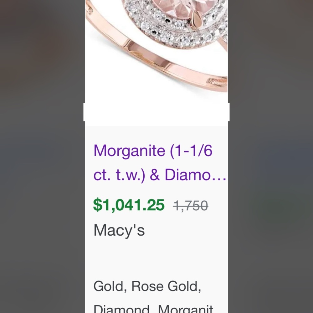 Morganite Diamond Ring - image 4